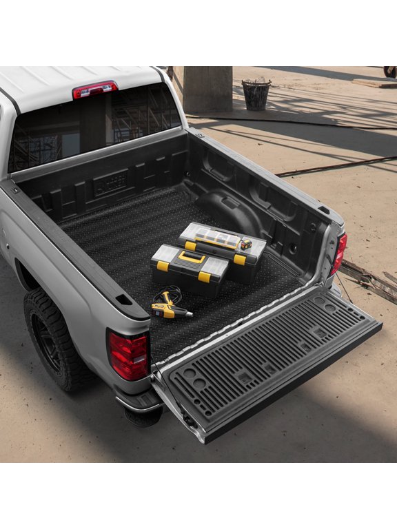 Utility Truck Bed Mat - All Weather Rubber Truck Bed Liner Mat Universal Size, Heavy Duty Protection for Your Truck,Van, or SUV, Pickup, Trim to Fit, Black, 4' x 6'