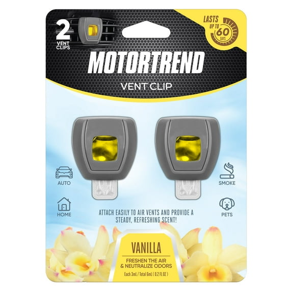 Motor Trend Vent Clip Air Freshener - Long Lasting Fresh Scents for Cars, Trucks, and SUVs - Cherry