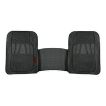 Motor Trend WingRunner Complementary Rubber Rear Floor Mats Liners for 2nd or 3rd Row, All Weather Protection Design to Fit Most Trucks Cars Sedan SUV