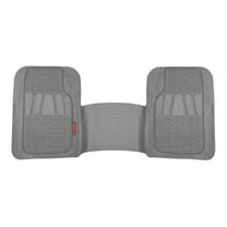 Motor Trend WingRunner Complementary Rubber Rear Floor Mats Liners for 2nd or 3rd Row, All Weather Protection Universal Design for Trucks Cars Sedan SUV