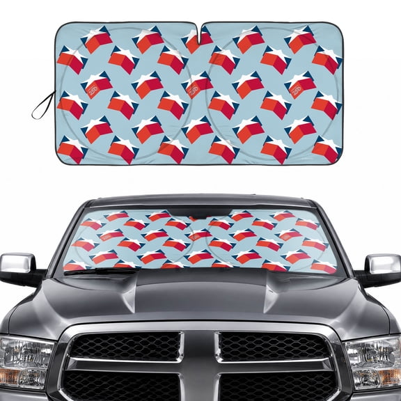 MotorBox America 250 Windshield Sun Shade for Car Windshield Pop Up Sunshade 3D Stars Patriotic Car Sunshade UV Protection Heat Blocker Foldable Windshield Cover Truck SUV 4th of July Memorial Day