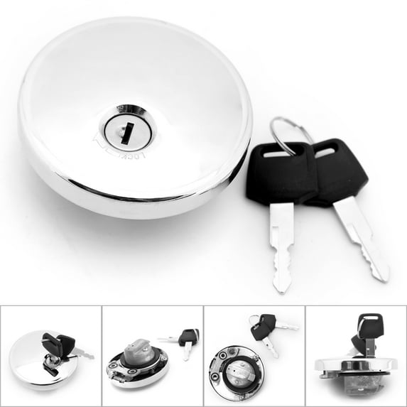 MotorGenic Fuel Gas Tank Cap Cover With Keys Fit for Kawasaki VN1500 Vulcan Drifter Classic Tourer 1996-2004