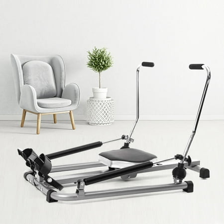 MotorGenic Hydraulic Rowing Machines, Black and Silver, 260 lbs