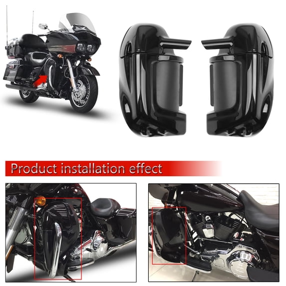 MotorGenic Lower Vented Leg Fairings Glove Box For Harley Road Street Electra Glide 1983-13