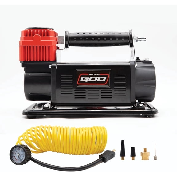 Motor God 12V Portable Air Compressor Tire Inflator, 5.65 CFM Heavy Duty Air Pump for Car Tires, Trucks, RV, SUV & Off-Road, Fast Inflation with Gauge
