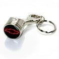 thumbnail image 1 of MotorHead Products Piston Shape Key Chain - Red Chevrolet Bowtie, 1 of 1