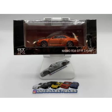 MotorHelix 1:64 Nissan GT-R R34 Orange Rare