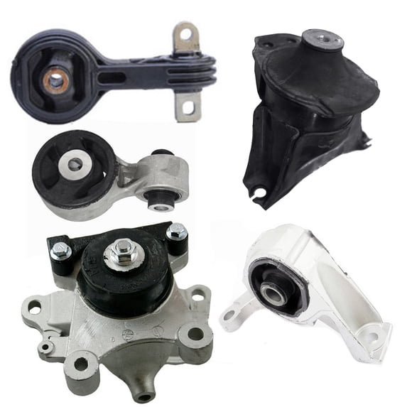 MotorKing Compatible with 06-11 Honda Civic Coupe 2.0L A4588 A4589 A65014 A4586 Engine Motor and Manual Transmission Mount without Bracket Set 5PCS MK199 2006 2007 2008 2009 2010 2011