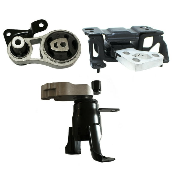 MotorKing Compatible with 14-19 Ford Fiesta 1.6L AM160 A5566 A5658 Engine Motor and MT Manual Transmission Mount Set 3PCS 2014 2015 2016 2017 2018 2019