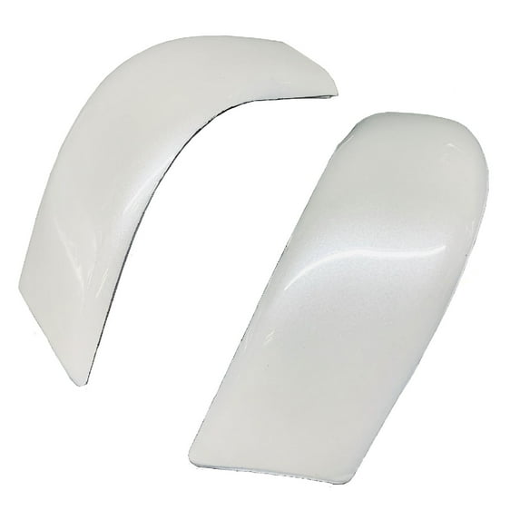 MotorKing Compatible with 2008-2016 Ford F-250 F-350 F-450 F-550 Super Duty Left Driver Side LH and Right Passenger Side RH 7204 White Platinum Pearl Set of 2PCS Updraded Roof Corner Moulding Trim