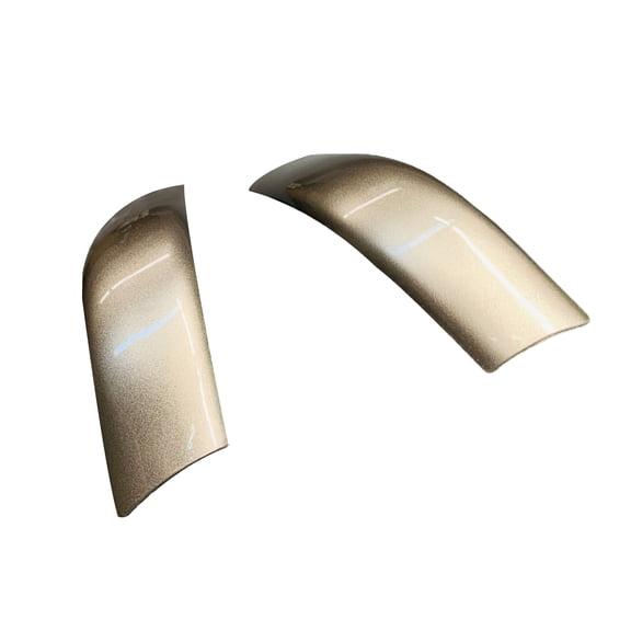 MotorKing Compatible with 2008-2016 Ford F-250 F-350 F-450 F-550 Super Duty Left Driver Side and Right Passenger Side LQ Pale Adobe Metallic Gold Upgraded Roof Corner Moulding Trim Set 2PCS