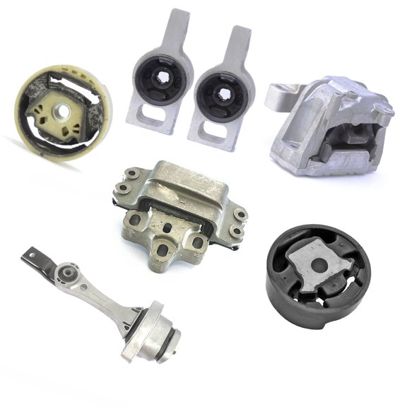 MotorKing Compatible with Audi TT Quattro 2008-2009 3.2L Coupe A6978x2 A4925 A6966 A4905 A6935 A6960HY Engine Motor and Automatic Transmission Mount Set 7PCS