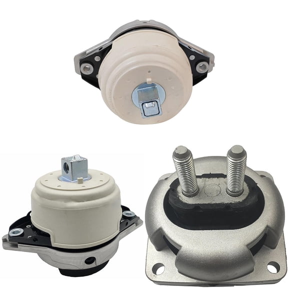 MotorKing Compatible with Mercedes-Benz GL450 GL500 GL550 GL63 AMG GLE500 GLE550 GLE63 AMG GLS500 GLS550 ML350 ML500 ML550 ML63 AMG 4.7L 5.5L Set 3PCS Engine Motor and Transmission Mount