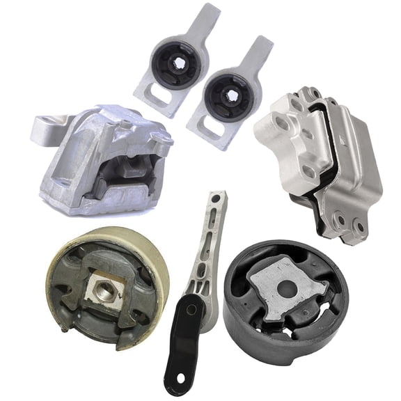 MotorKing Compatible with Volkswagen Passat 06-08 3.6L A4905 A6966 A6969 A6978x2 A4911 A4914 Engine Motor and Transmission Mount Set 7PCS 2006 2007 2008