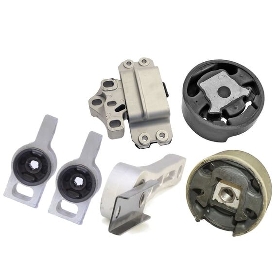 MotorKing Compatible with Volkswagen Tiguan 09-16 2.0L A4919 A6938 A6978x2 A6966 A6969 Engine Motor and Manual Transmission Mount Set 6PCS 2009 2010 2011 2012 2013 2014 2015 2016