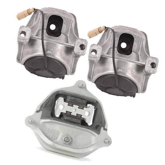 MotorKing Compatible with Audi A4 2008-2018 Engine Motor and Transmission Mount Set 3pcs A4920 A6991 A6991 2009 2010 2011 2012
