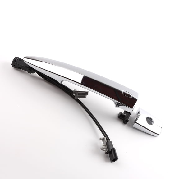 MotorKing Front Left Driver Outside Door Handle with Keyhole Compatible with 08-15 Nissan Leaf Maxima Murano Sentra Chrome 2008 2009 2010 2011 2012 2013 2014 2015