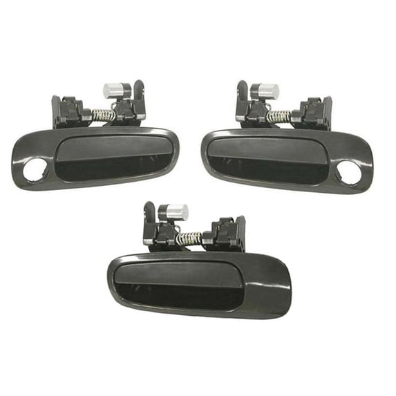 MotorKing Front Left and Right and Rear Left Outside Door Handle Set of 3PCS Compatible with 98-02 Toyota Corolla Non-Painted 1998 1999 2000 2001 2002