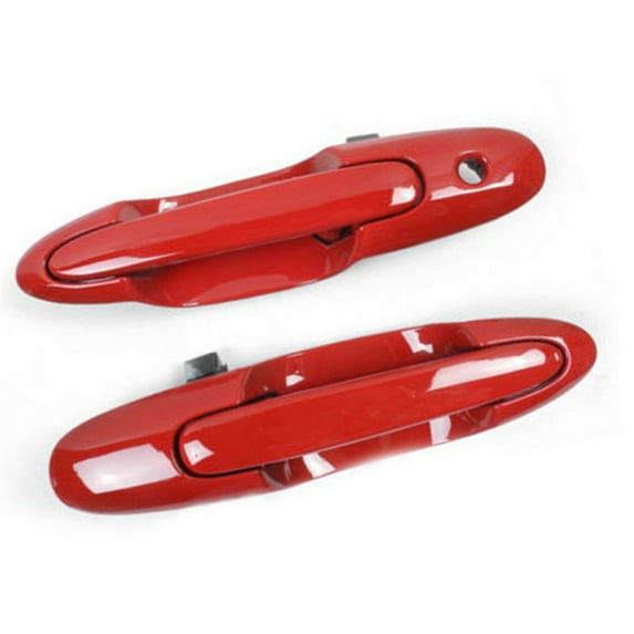 MotorKing Front Left and Right Exterior Outside Door Handle Pair Set of 2pcs Compatible with 01-05 Mazda MPV A3E Classic Red 2001 2002 2003 2004 2005