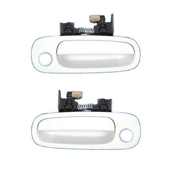 MotorKing Front Left and Right Pair Outside Door Handle Set of 2PCS Compatible with 98-02 Toyota Corolla 040 Super White II 1998 1999 2000 2001 2002
