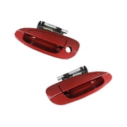 MotorKing Front Pair Set 2PCS Outside Door Handle Compatible with 02-06 Nissan Altima AX3 Nouveau Ruby Mica 2002 2003 2004 2005 2006