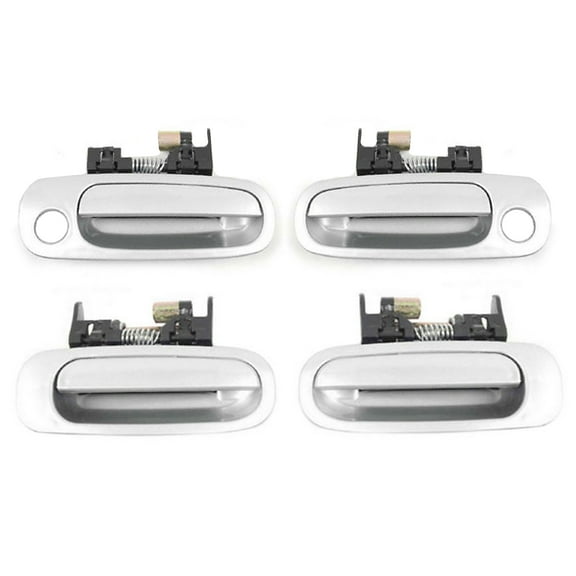 MotorKing Front Rear Left Right Outside Door Handle Set of 4PCS Compatible with 98-02 Toyota Corolla 199 Alpine Silver 1998 1999 2000 2001 2002