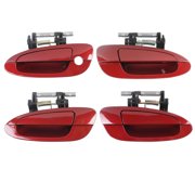 MotorKing Set 4PCS Outside Door Handle Compatible with 02-06 Nissan Altima A20 Code Red 2002 2003 2004 2005 2006
