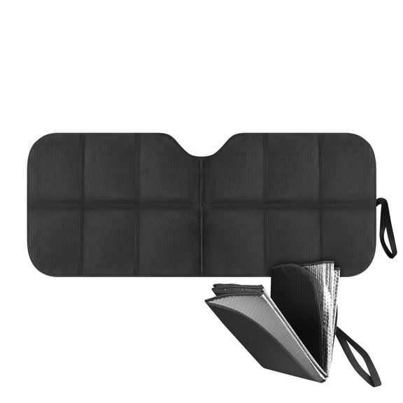 MotorTrend Accordion Windshield Sunshade for Cars - New Compact Fold Design - Semi-Universal Fit for Trucks & SUVs -Front Window Sun Shade with Heat & UV Automotive Interior Protection (58x24 Inch)