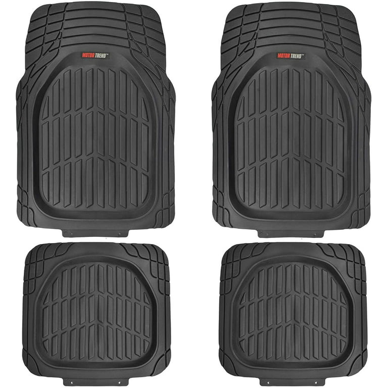Motor Trend FlexTough Performance All Weather Rubber Car Mats with Cargo  Liner - Full Set Front & Rear Floor Mats for Cars Truck SUV, Automotive  Floor