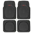 thumbnail image 1 of Motor Trend MT-921-BK FlexTough Tortoise - Heavy Duty Rubber Floor Mats for Car SUV Van & Truck - All Weather Protection - Deep Dish (Black), 1 of 7