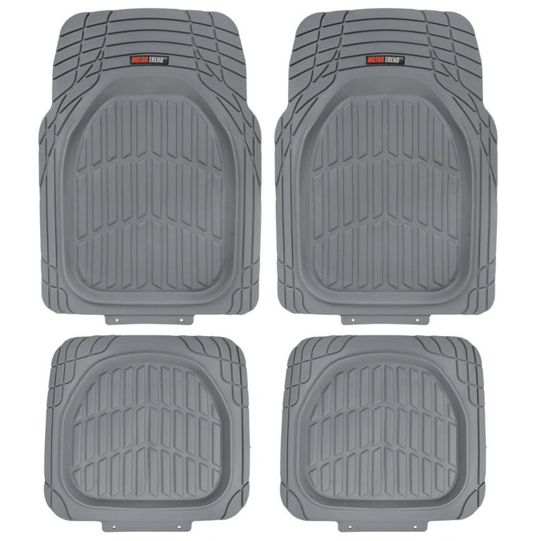 MotorTrend FlexTough Tortoise, Heavy-Duty Rubber Floor Mats for All Weather  Protection, Deep Dish 