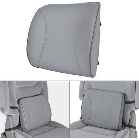 MotorTrend Lumbar Back Support, Portable Orthopedic Lumbar Back Support Memory Foam and PU Leather Seat Cushion