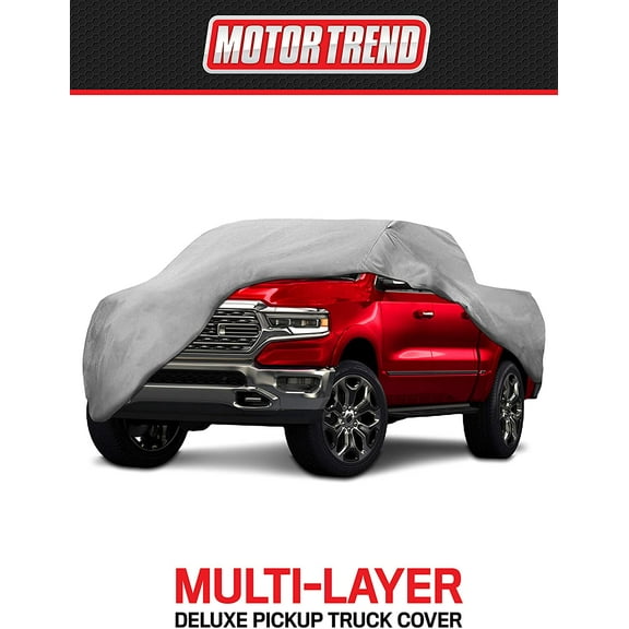 Motor Trend M2-TC5 Large 3-Layer 4-Season (Waterproof Outdoor UV Protection for Heavy Duty Use Full Car Cover for Pickup Truck Size L)
