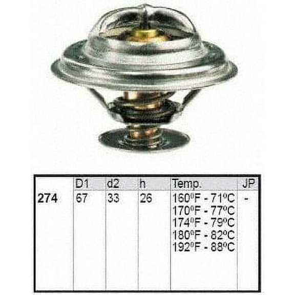 Motorad 274-180 Thermostat Fits select: 1987-1989 BMW 325, 1998-1999 BMW M