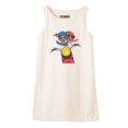thumbnail image 1 of Motorbike Couple Dog Print Vintage 100% Cotton Linen Mini Shift Dress WDS_01 14, 1 of 1