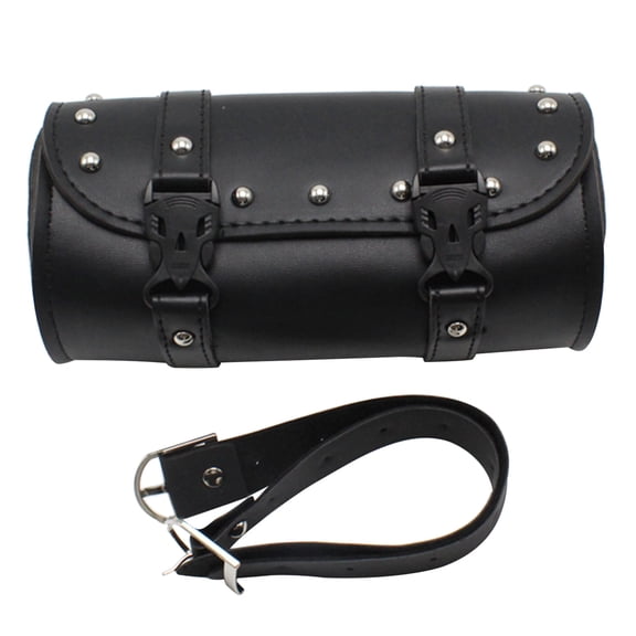 Motorbike Fork Bag PU Leather Handlebar Bag Pouch Waterproof Motorbike Saddle Bags Motorcycle Accessories
