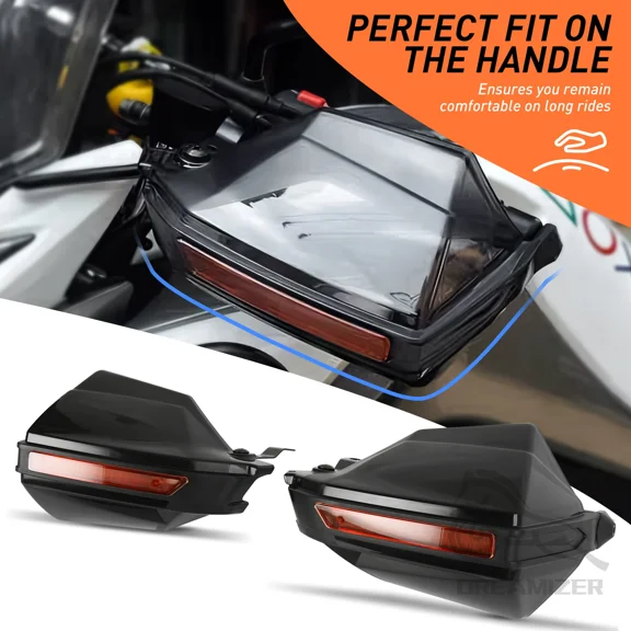 Motorbike Handguard Handle Protection Shield Motorcycle Motocross scooter Windproof Handlebar Hand Protection Protective Equipment- Black