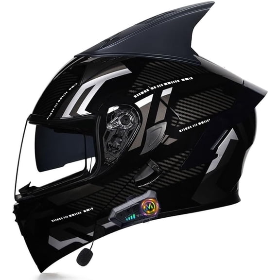 Motorbike Helmets Bluetooth Flip up Modular High Strength Shell Motorcycle Generic, Full Face Generic with Anti-Fog Anti-Scratch Shield, Dual-Speaker Headset ECE Approved