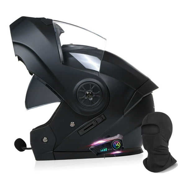 Motorbike Helmets Bluetooth Flip up Modular High Strength Shell Motorcycle Helmet, DOT Approved Motor Bike Cascos para Motos para Hombre Full Face Helmet with Dual-Speaker Headset