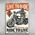 thumbnail image 1 of Motorbike Lover, Motorcycle Man - Live To Ride, Live Fast Die Last, Ride To Live, Two Wheels Forever 24 x 36 Inch Poster, 1 of 5
