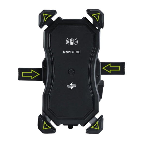 Motorbike Phone Mount 18W Radio Device Tap Locking Structure Aluminum Mixture Body Against Slip Polyurethane For Adventure Cycling