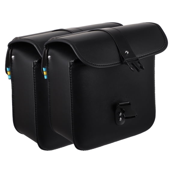 Black Hard Seat Motorcycle Side Bag Pouch for Motorbike Modification Storage and Stylish
