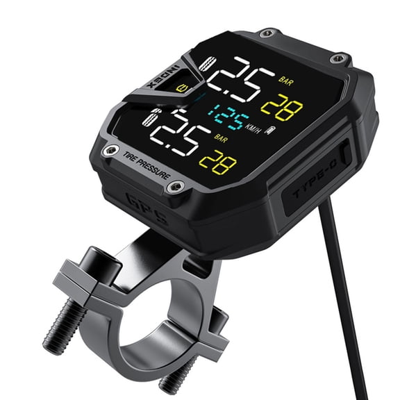 Motorbike Tyre Monitor System Universal Tire Temperature Alarm TPMS Tire Pressure Monitoring System LCD Digital Display