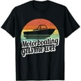 thumbnail image 1 of Motorboating gets Me Wet Women Motor Boat Captain Men T-Shirt, 1 of 3