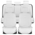 thumbnail image 1 of Motorbox Classic Edition Seat Covers, Full Set Faux Leather Seat Covers for Cars Trucks Vans SUV, Semi Custom Fit Car Seat Covers Front & Back Seats Covers, Automotive Interior Cover - White, 1 of 7
