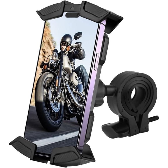 MotorbyMotor Bike Phone Holder, Motorcycle Phone Mount-360 Rotation with Universal Handlebar, Ultra Light Phone Mount for Bike Motorcycle, Designed for 4.5-7 Inch Cell Phones