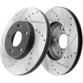 thumbnail image 1 of MotorbyMotor Front Brake Rotors 300mm Drilled & Slotted Brake Rotor Fits for Hyundai Sonata 2011 - 2014 (All Models), Kia Optima 2011 - 2015 (2.4L), 1 of 5
