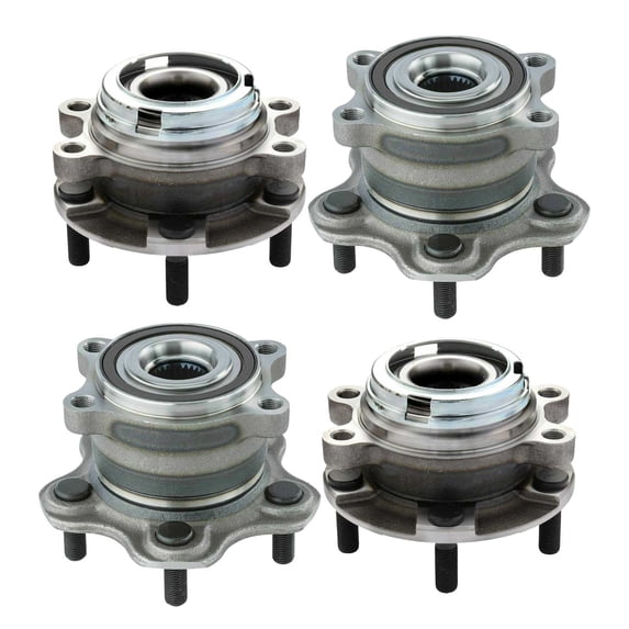 MotorbyMotor - Front Rear Wheel Hub Bearing Assembly fits for Nissan Altima Murano Maxima Pathfinder, Infiniti JX35 QX60 Wheel Bearing and Hub Assembly-5 Lugs 4pc Set 513296 512388