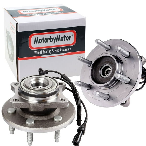 MotorbyMotor Rear Wheel Bearing & Hub Assembly Compatible with 2007-2010 Ford Expedition, 2007-2010 Lincoln Navigator Hub Bearing (2 Pack) w/6 Lugs, w/ABS-541008