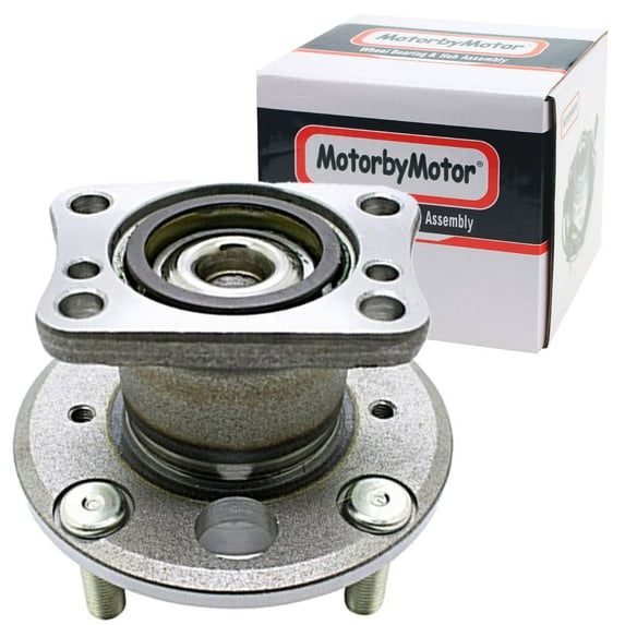 MotorbyMotor Rear Wheel Bearing and Hub Assembly Fit 2011 2012 2013 2014 2015 2016 2017 2018 2019 Ford Fiesta Hub Bearing Compatible with 4 Lugs, Replace 512490